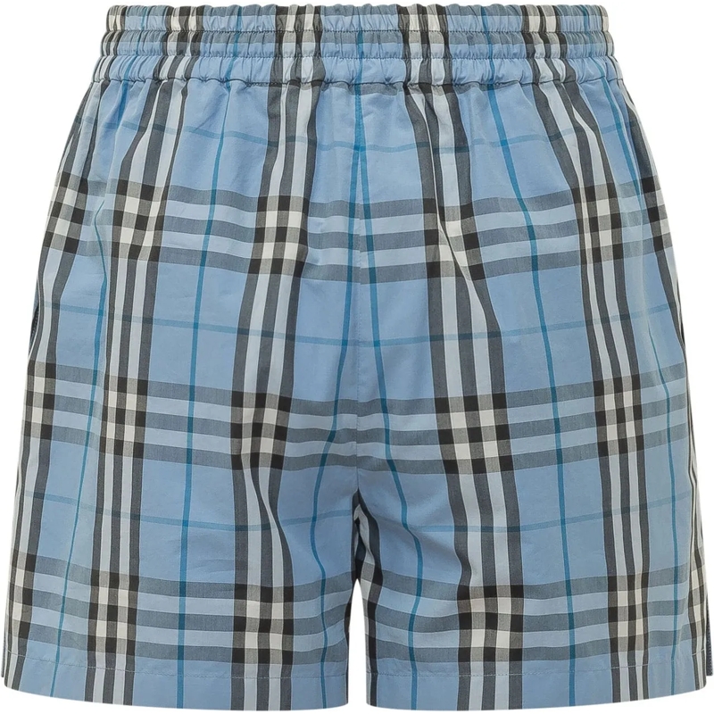 Burberry Shorts Shorts Evelyn a Quadri con Laccio hellblau(Image 2)