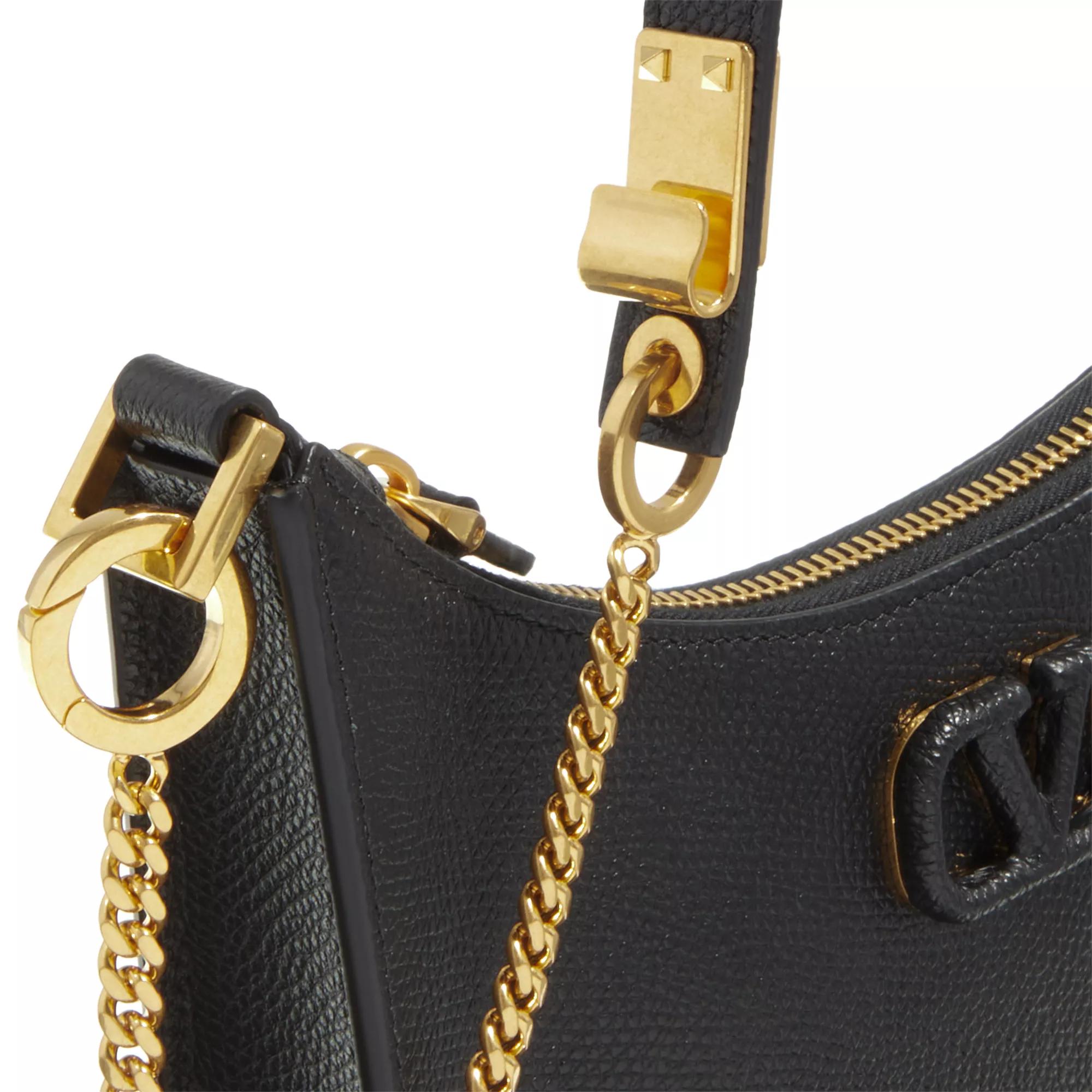 Valentino Garavani Hobo bags Mini Hobo Vlogo Signature in zwart