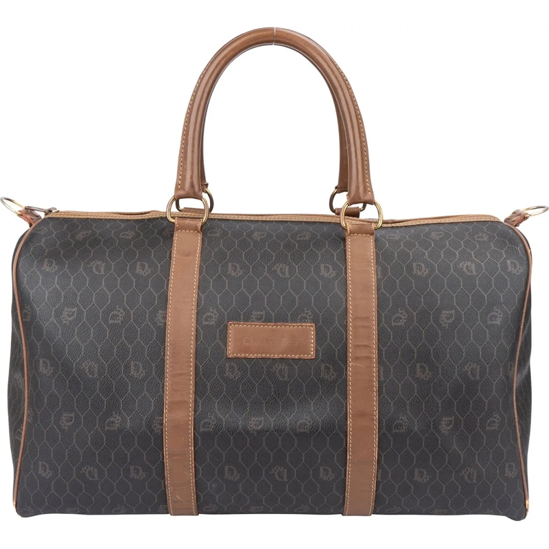 Christian Dior Schultertasche Christian Dior Honeycomb Monogram 45  Duffle Bag braun