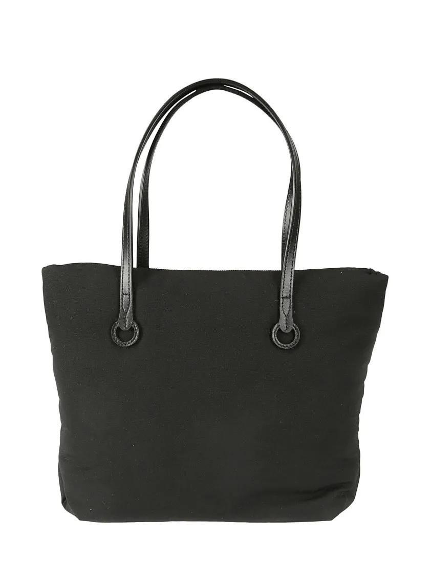 J.W.Anderson Totes & shoppers Beige Tote Bag With Black Handles in zwart