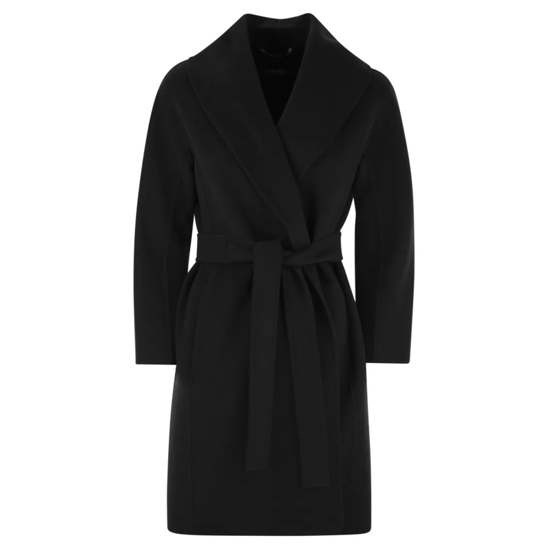 Max Mara Manteau de transition Messi - Wool Coat Black