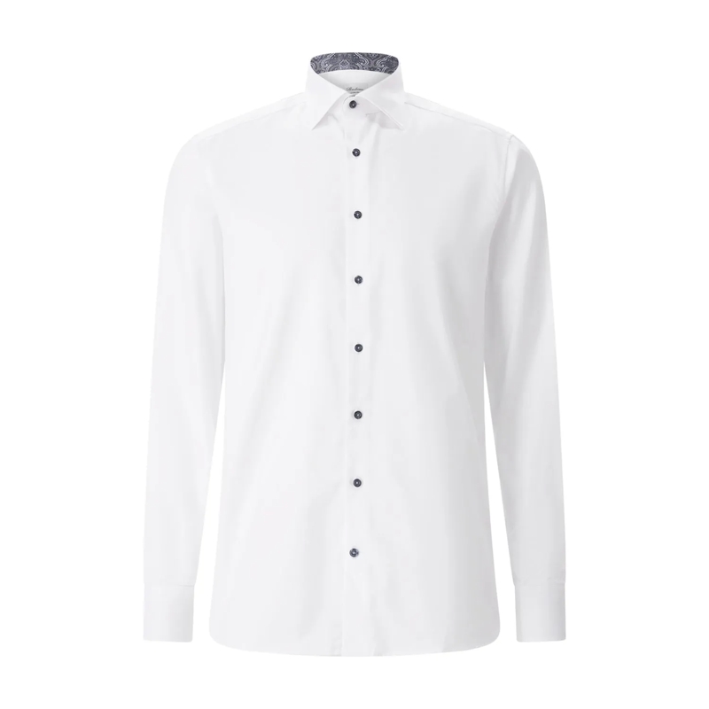 STENSTRÖMS Chemise Slim-Fit Hemd aus Baumwolle blau