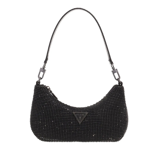 Guess Hobo Bag Zalina Mini Top Zip Shldr Bag Black