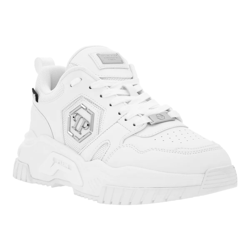 Philipp Plein Low-Top-Sneaker Lo-Top Turnschuhe Hexagon weiss