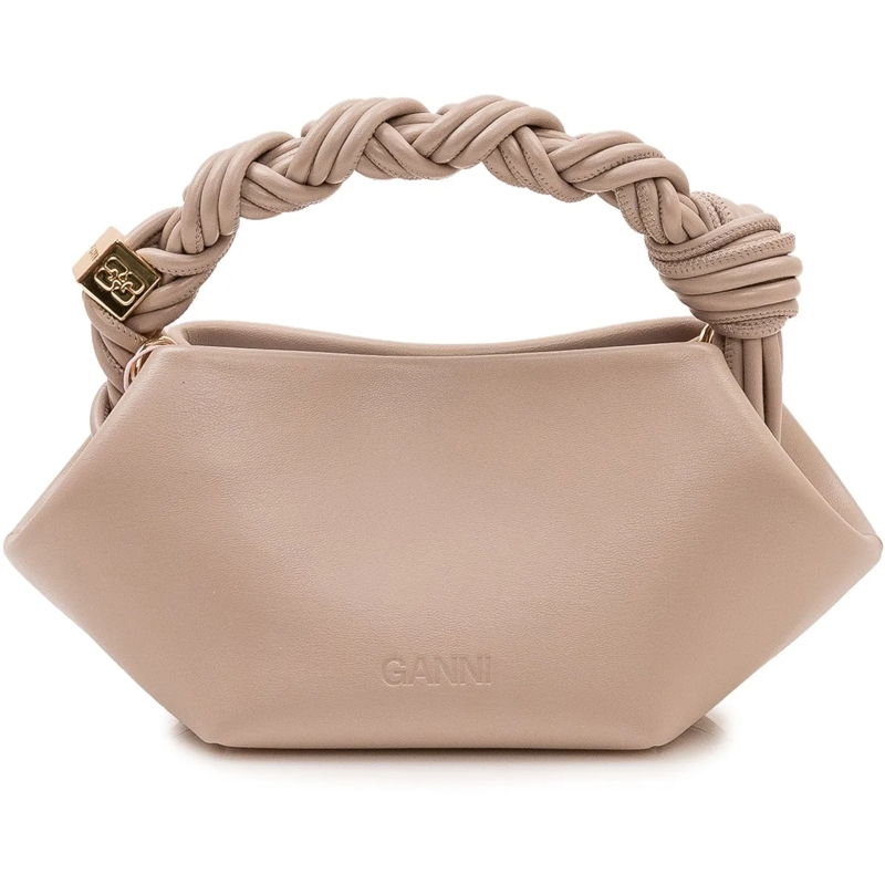 GANNI Schultertasche Bou Mini Bag con Manico Intrecciato beige(Image 4)