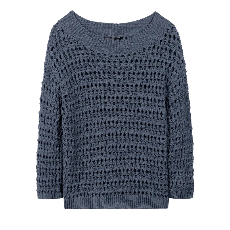 Luisa Cerano Trui Pullover LANGARM tinted blue