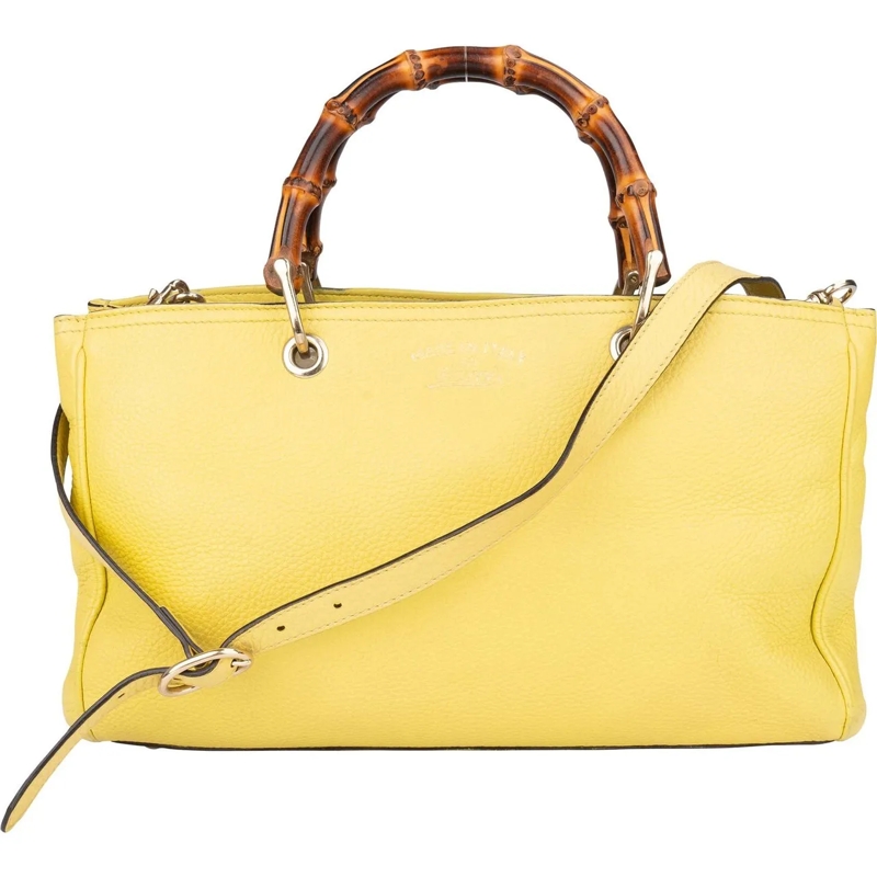 Gucci Schultertasche Gucci Leather Bamboo Handbag mehrfarbig