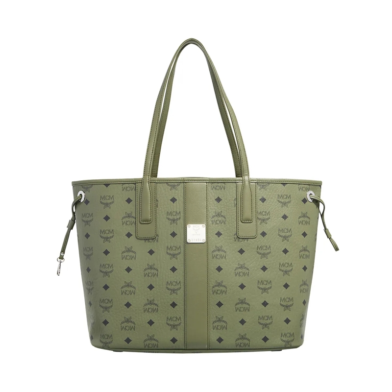MCM Shopper Liz Vi Shopper Medium Khaki Moss