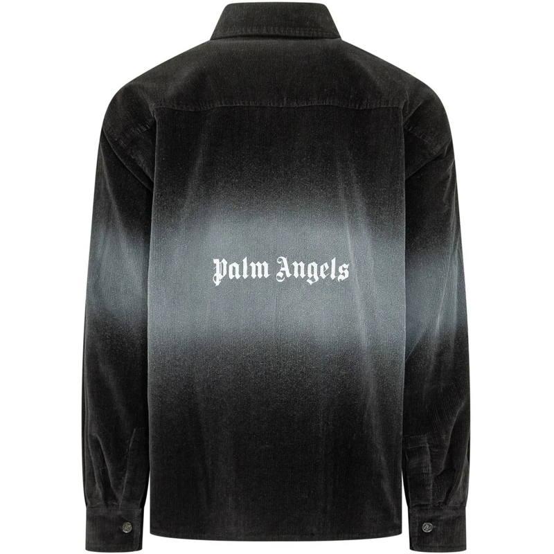 Palm Angels Legeres Oberteil Camicia in Denim con Tasche schwarz(Image 2)