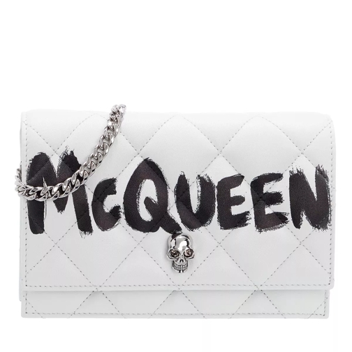 Alexander McQueen Small Skull Clutch White/Black Crossbody Bag