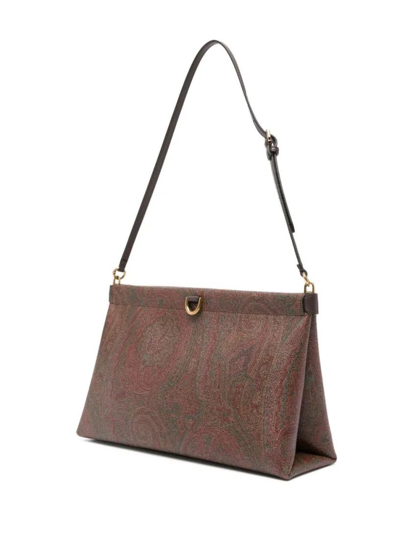 Thumbnail - Etro Hobo Bags - Rectangular Paisley Print Shoulder Bag - Gr. unisize - in Grau - für Damen