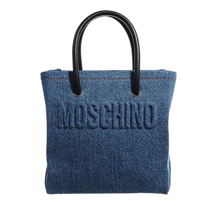 Moschino Shopping Bag Denim Fantasia Blu Crossbody Bag