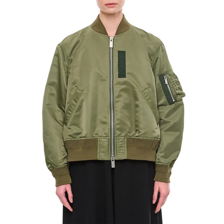 Sacai Nylon Twill Blouson Green | Bomberjacken