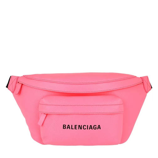 Balenciaga Everyday Logo Belt Pack Leather Acid Pink Crossbodytas
