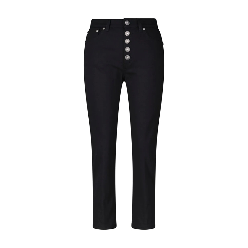 Dondup Freizeithose Loose-Fit Stoffhose Koons Schwarz