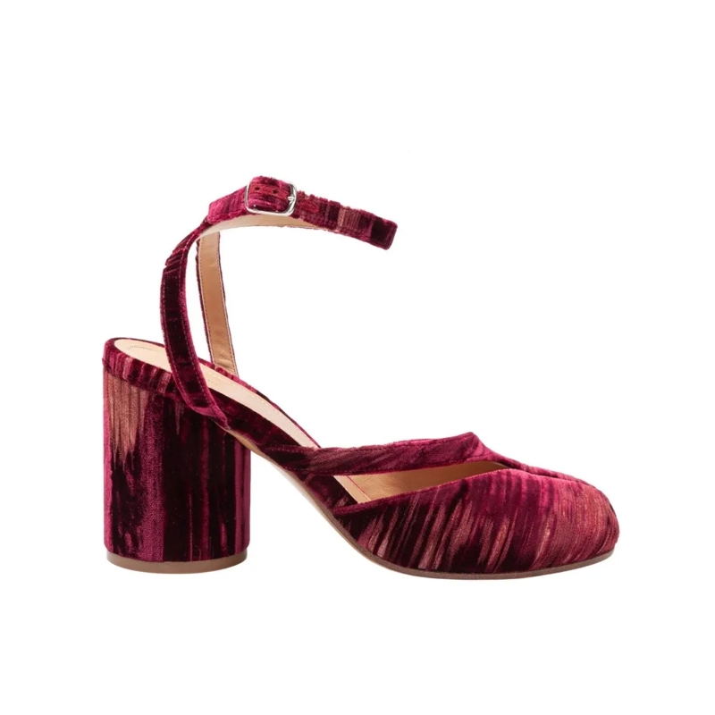 Maison Margiela Sandalen Chenille Tabi Sandal, Burgundy Burgundy