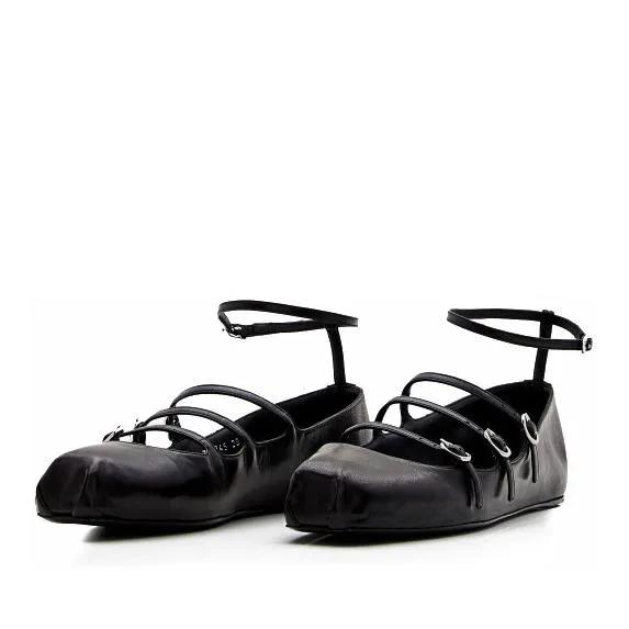 Alexander McQueen Loafers & Ballerinas - Leather Ballerina Flat - Gr. 39 (EU) - in Schwarz - für Damen