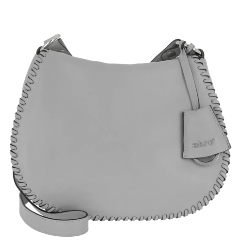 Abro Velvet Leather Crossbody Light Grey Crossbody Bag