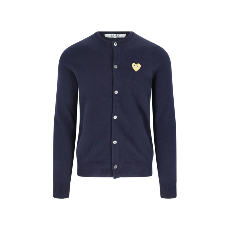 Comme des Garcons Strickjacke Navy Blue Wool Cardigan Blue