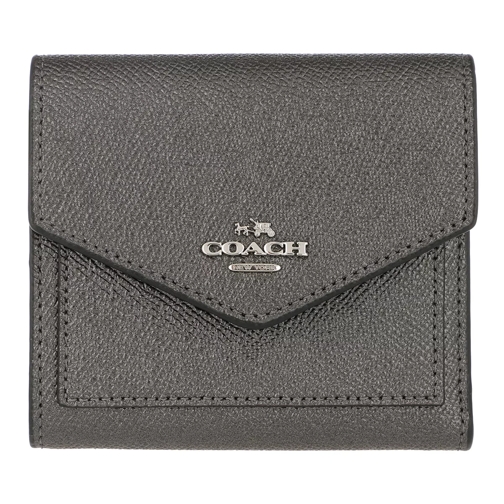 Coach Metallic Small Wallet Graphite Portemonnaie mit Überschlag