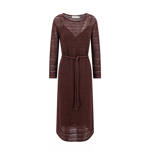 Zimmermann Knitted Dress With Belt Brown Robes
