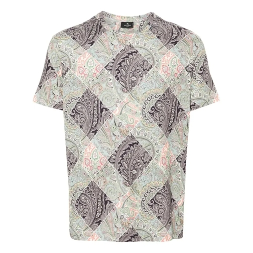 Etro Multicolored Pegaso-Embroidered T-Shirt Multicolor Magliette