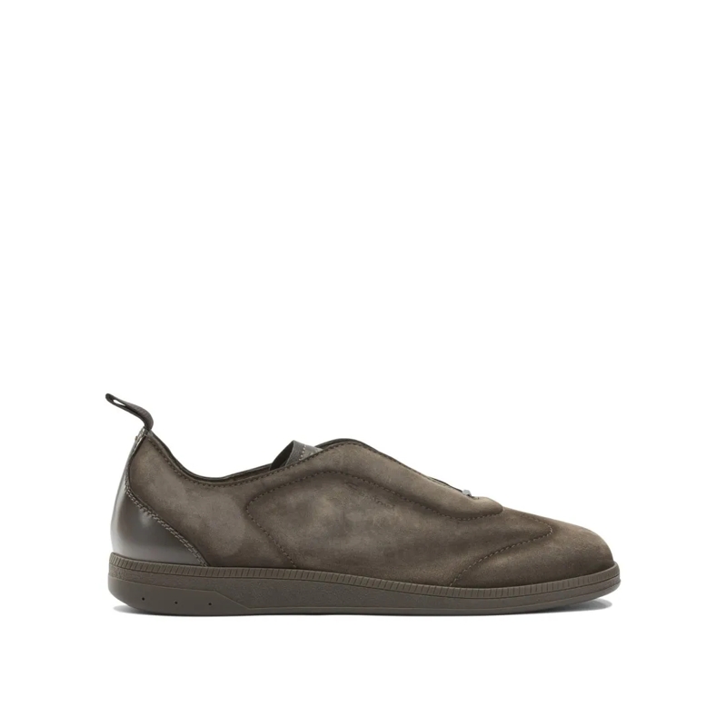 Santoni Low-Top-Sneaker Sneaker With Elastic Laces Brown