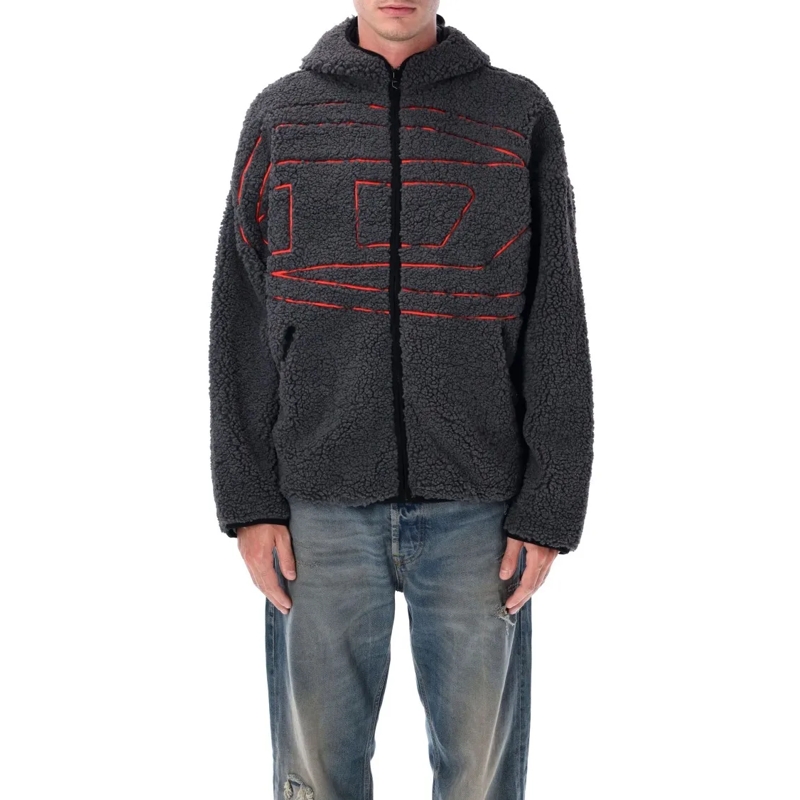 Diesel  S-Zat Teddy Zip Hoodie Black