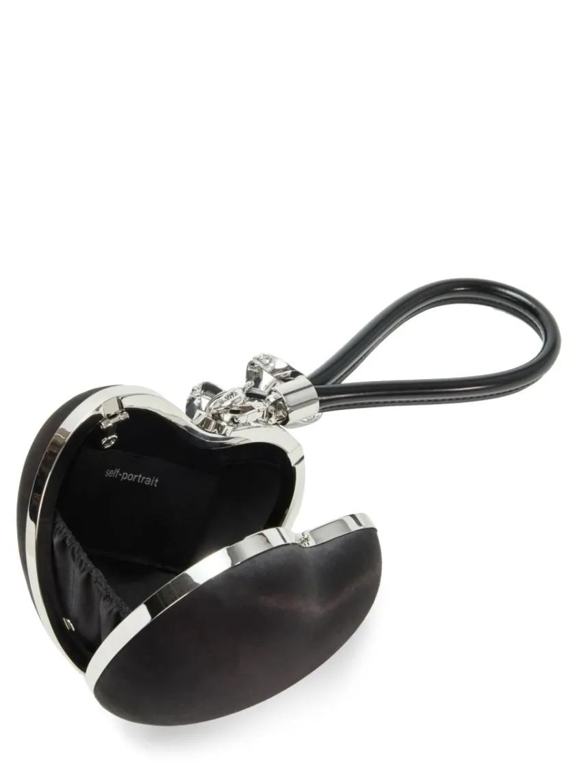 self-portrait Crossbody bags Heart Pochette in zwart
