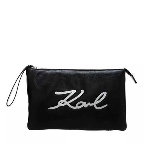 Karl Lagerfeld K/Signature Soft Double Pouch A999 Black Handväska med väskrem