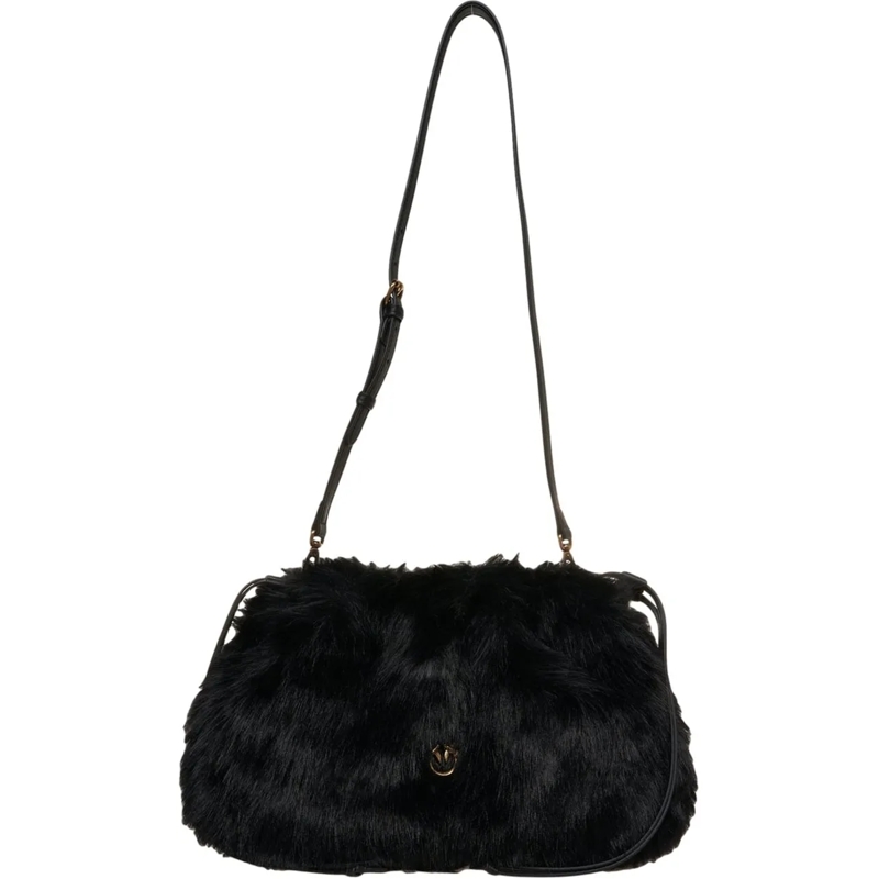 Pinko Fourre-tout Faux fur bag 'Aspen' schwarz