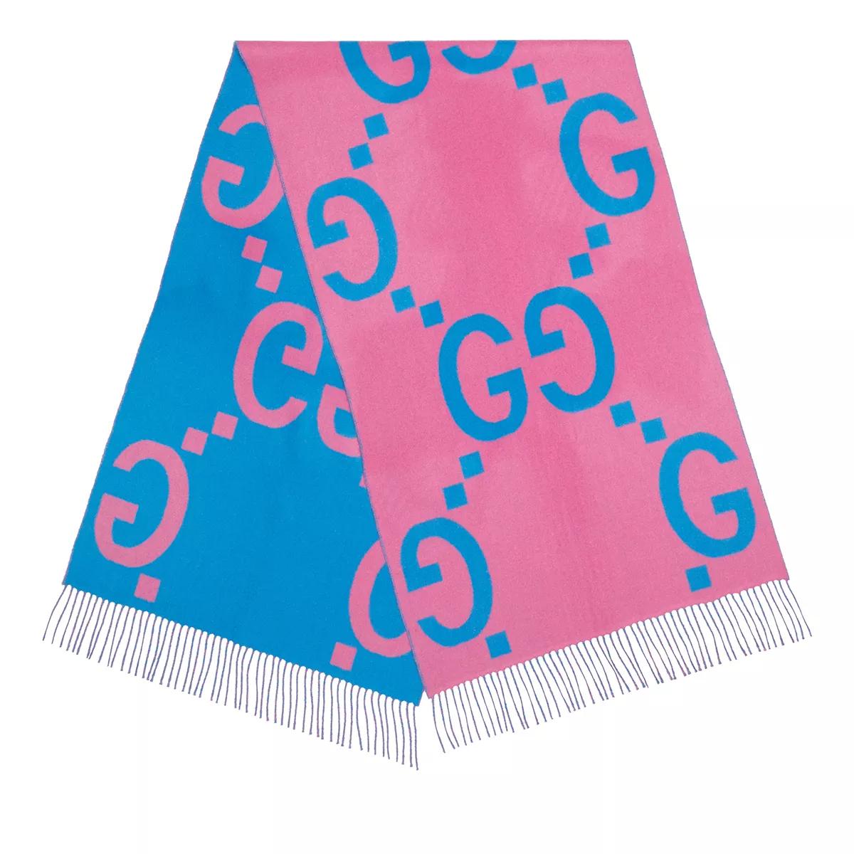 Gucci GG Jacquard Scarf Fuchsia Wool Scarf