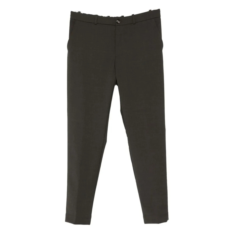 Rrd Chino Tailored Brown Trousers With Minimalist Design Black
