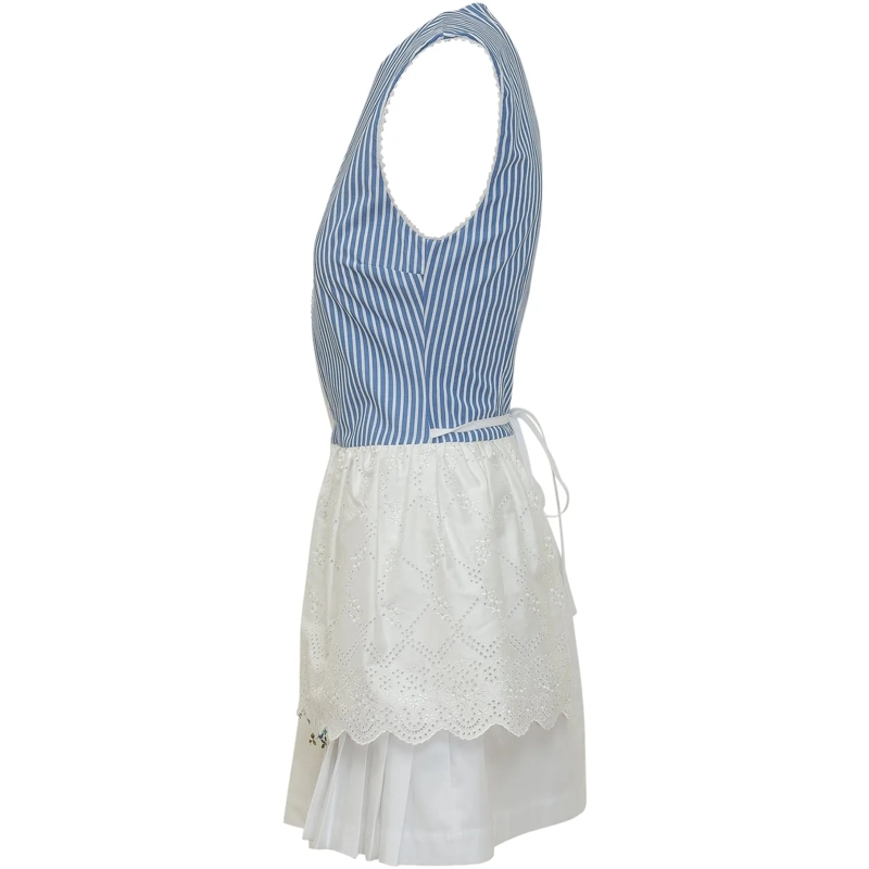 MSGM Minikleid Abito Patchwork Senza Maniche weiß(Image 3)