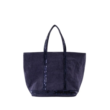 Vanessa Bruno Cabas L Shopper Bag Linen Blue Blue Tote