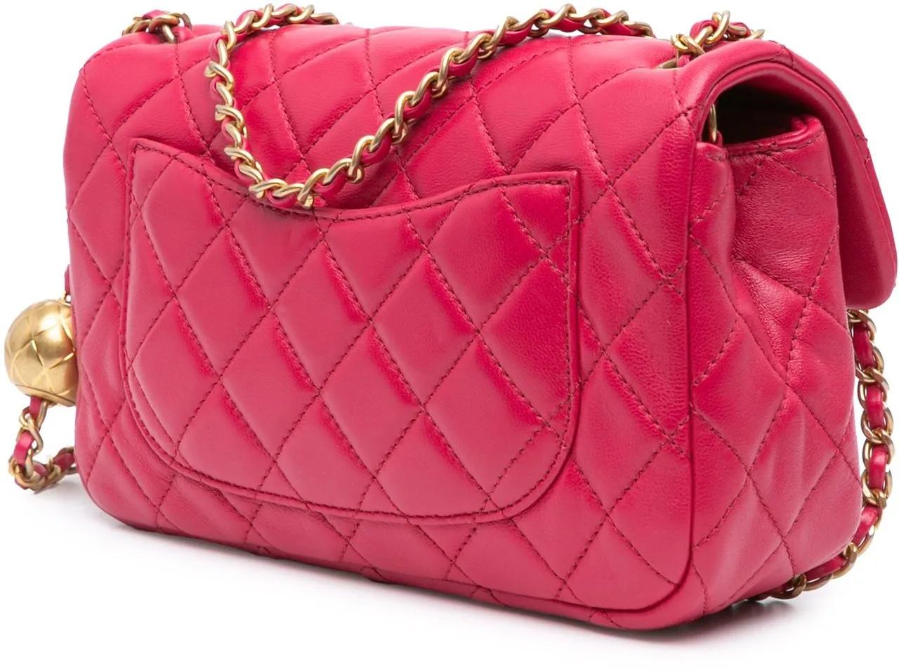 Thumbnail - Chanel Hobo Bags - 2020 Mini Rectangular Lambskin Pearl Crush Flap - Gr. unisize - in Gold - für Damen
