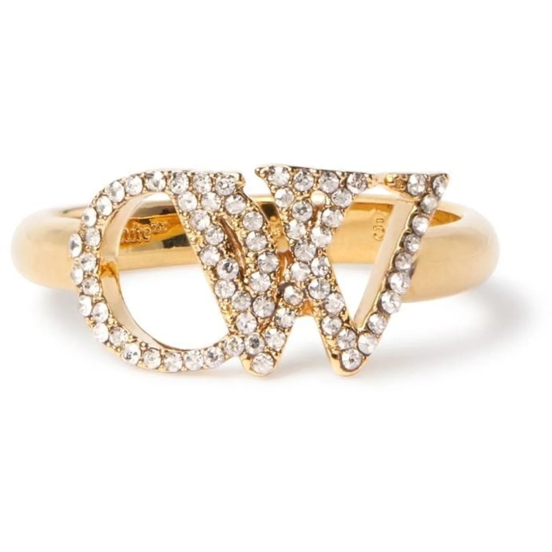 Off-White Ring Ow Logo Strass Ring gold