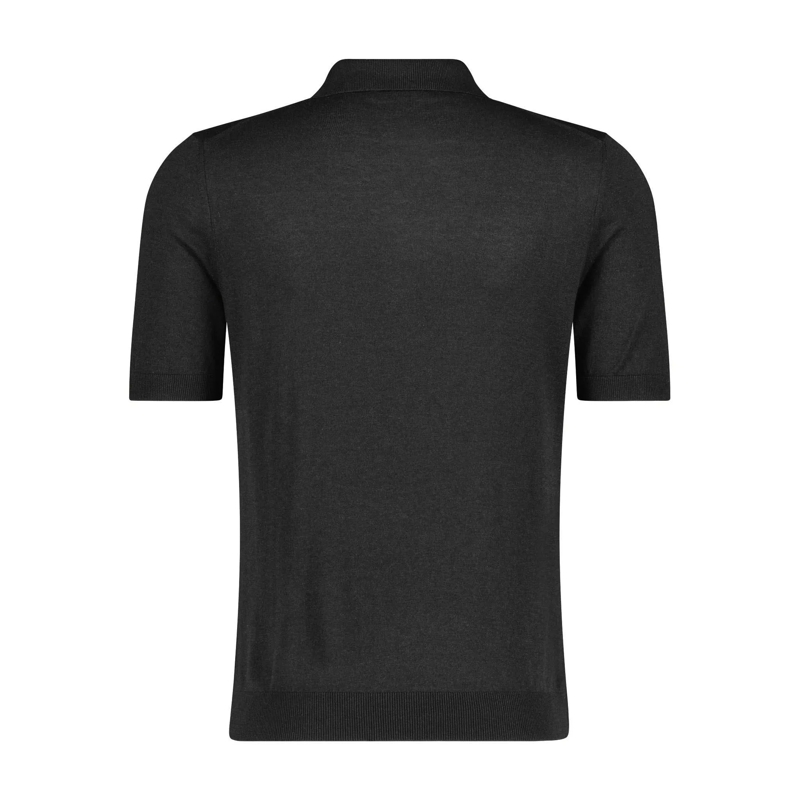 Gran Sasso Pullover Poloshirt aus Seide blau(Image 6)
