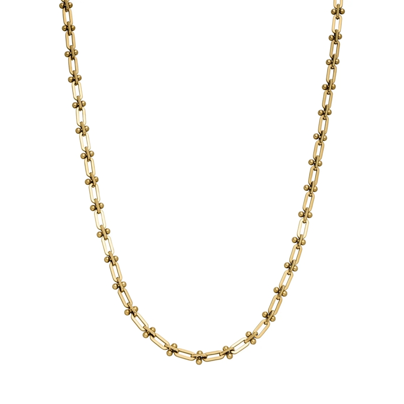 Liebeskind Berlin Mittellange Halskette Edelstahl Urban Chic gold