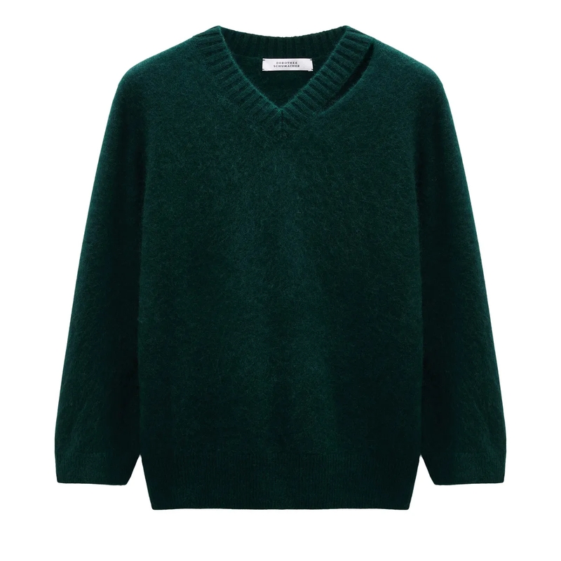 Dorothee Schumacher Trui FLUFFY STATEMENTS pullover emerald