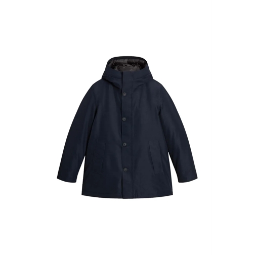 Woolrich Vestes en duvet Heavy GTX Parka Melton Blue blau