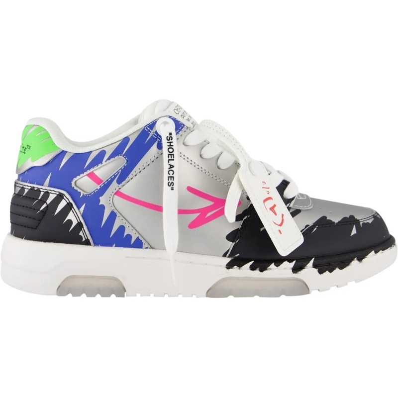 Off-White Low-Top-Sneaker Dames OW X BSTROY "OOO" silber