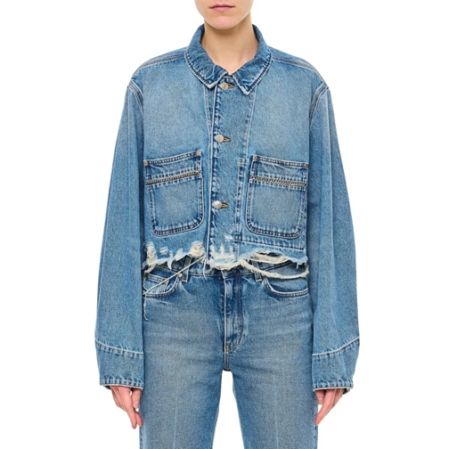 Stella McCartney Jeans-Jacken Denim Jacket With Pocket Decoration Blue