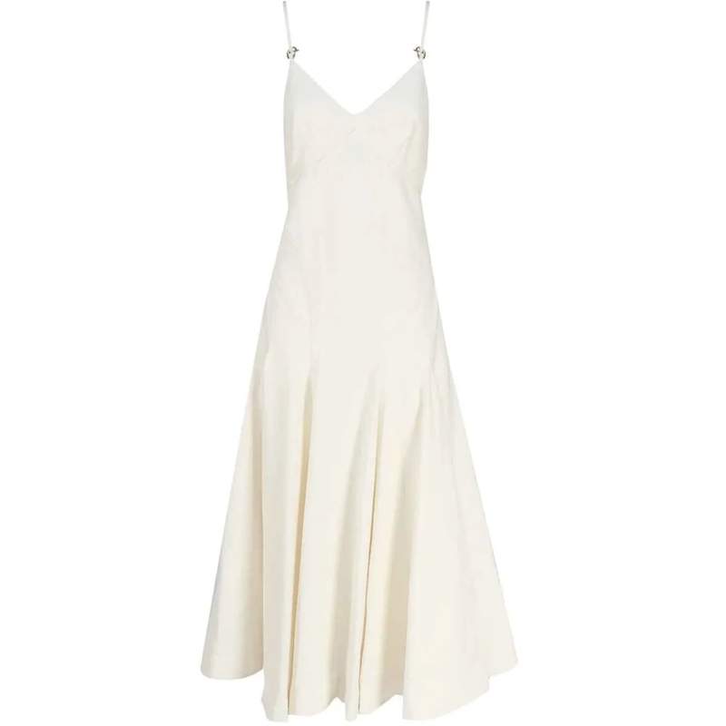 Bottega Veneta T-Shirt Bottega Veneta Midi Cotton Dress weiß