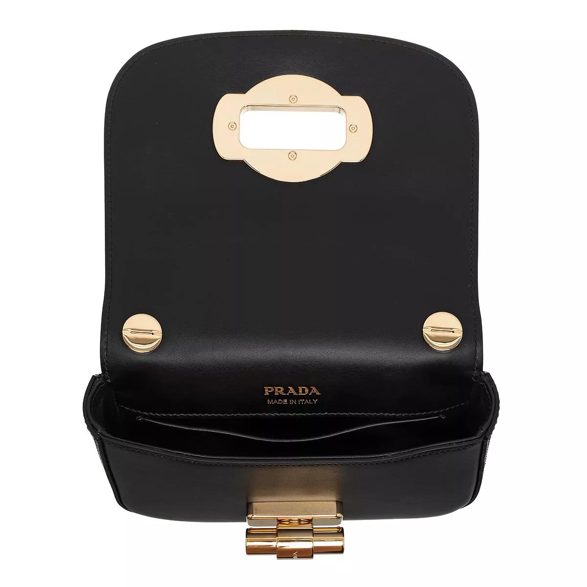 Prada City Leather Shoulder Bag Black Mini Bag