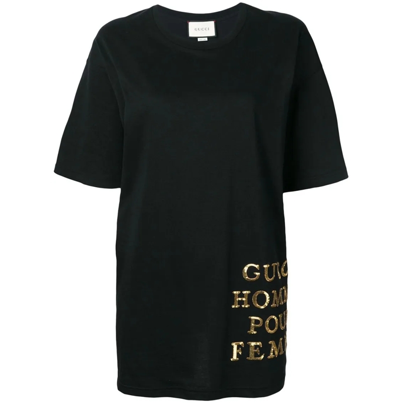 Gucci T-Shirt Homme Pour Femme T-Shirt Black