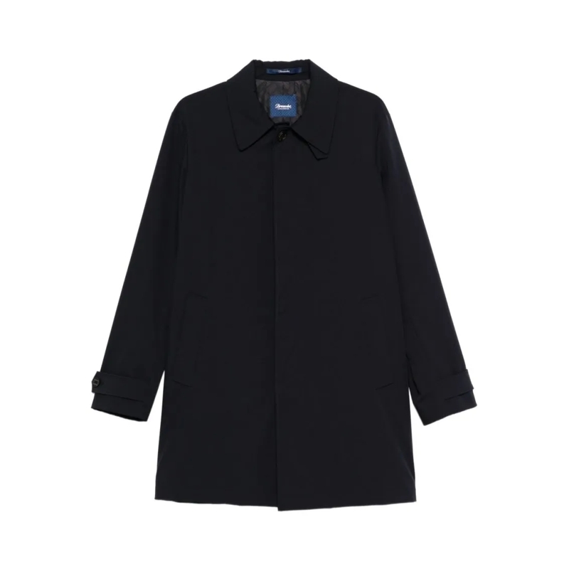 Drumohr  Windbreaker Jacket With Shirt Collar Black