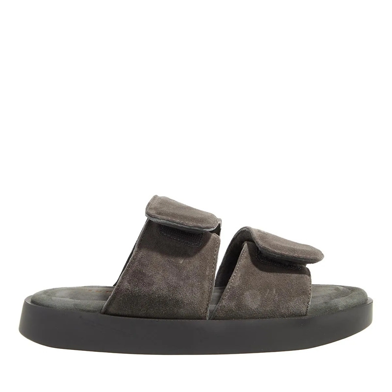 INUIKII Slides Classic Suede Velcro Taupe