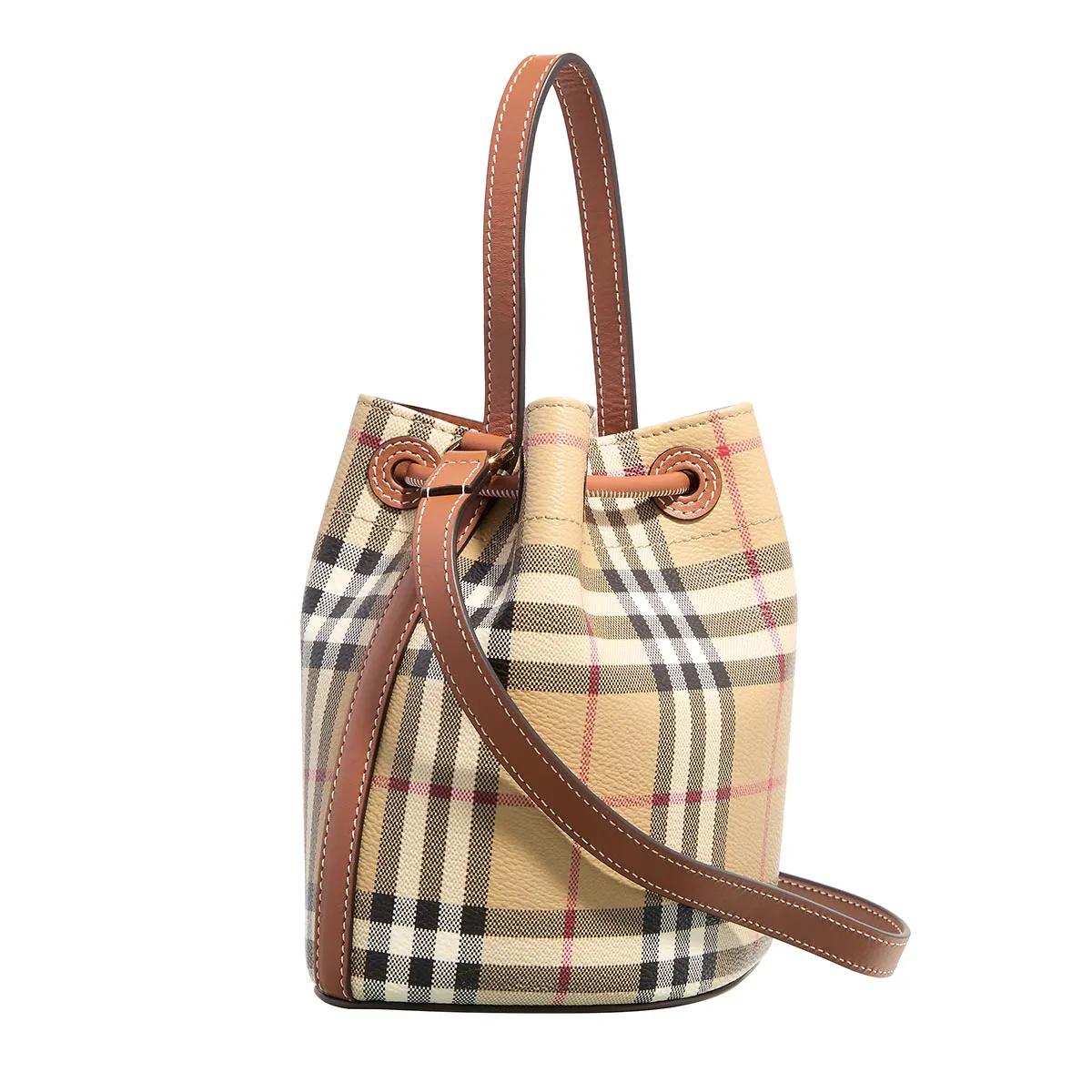 Burberry Beige Trekkoord Emmer Tas Synthetisch Leer Brown Dames