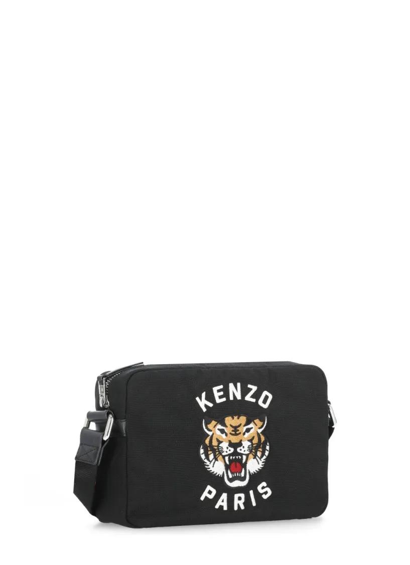 Kenzo Shoppers Varsity Shoulder Bag in zwart